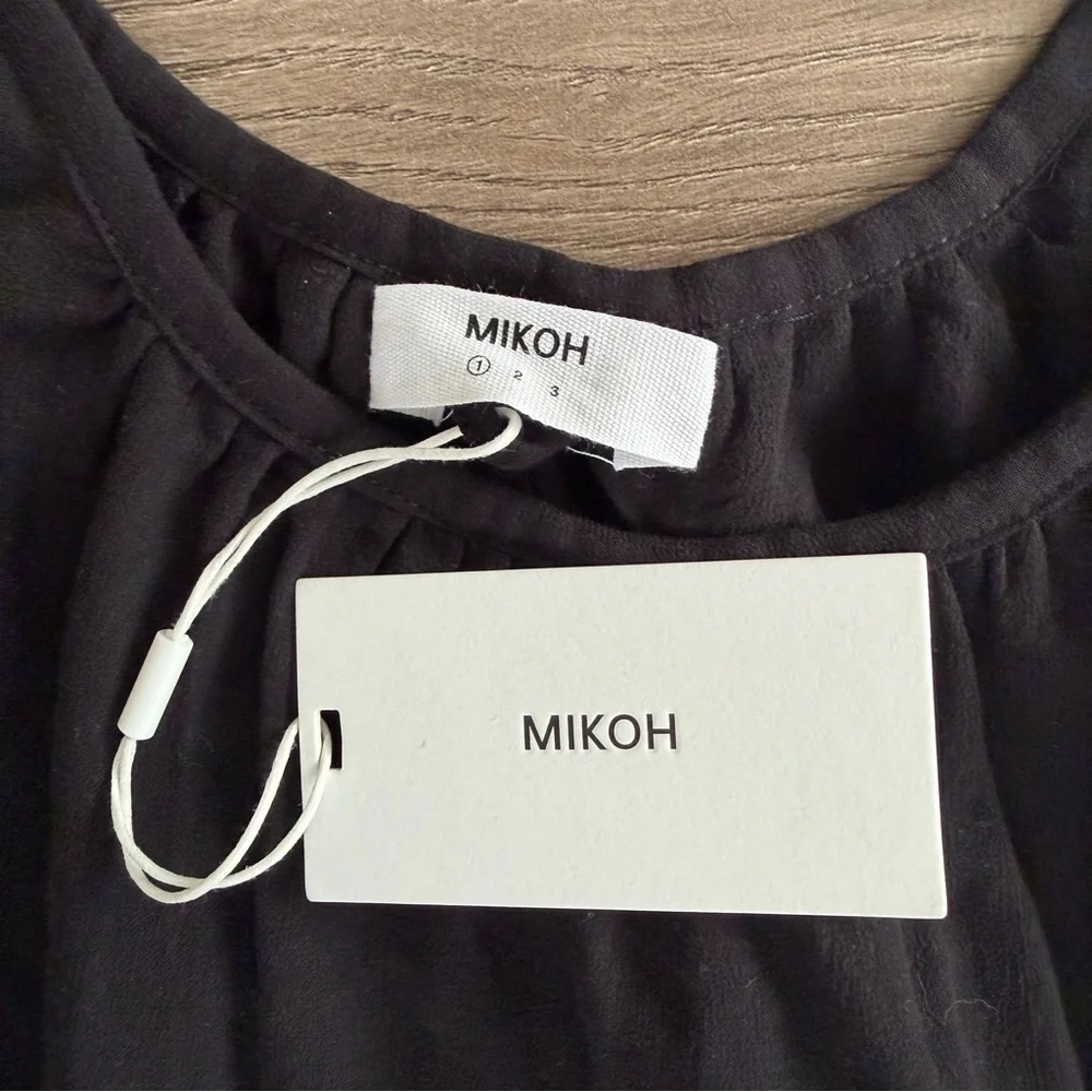 MIKOH Black Women's Dress Size 1 (Small) 100% Cotton - Picture 2 of 7